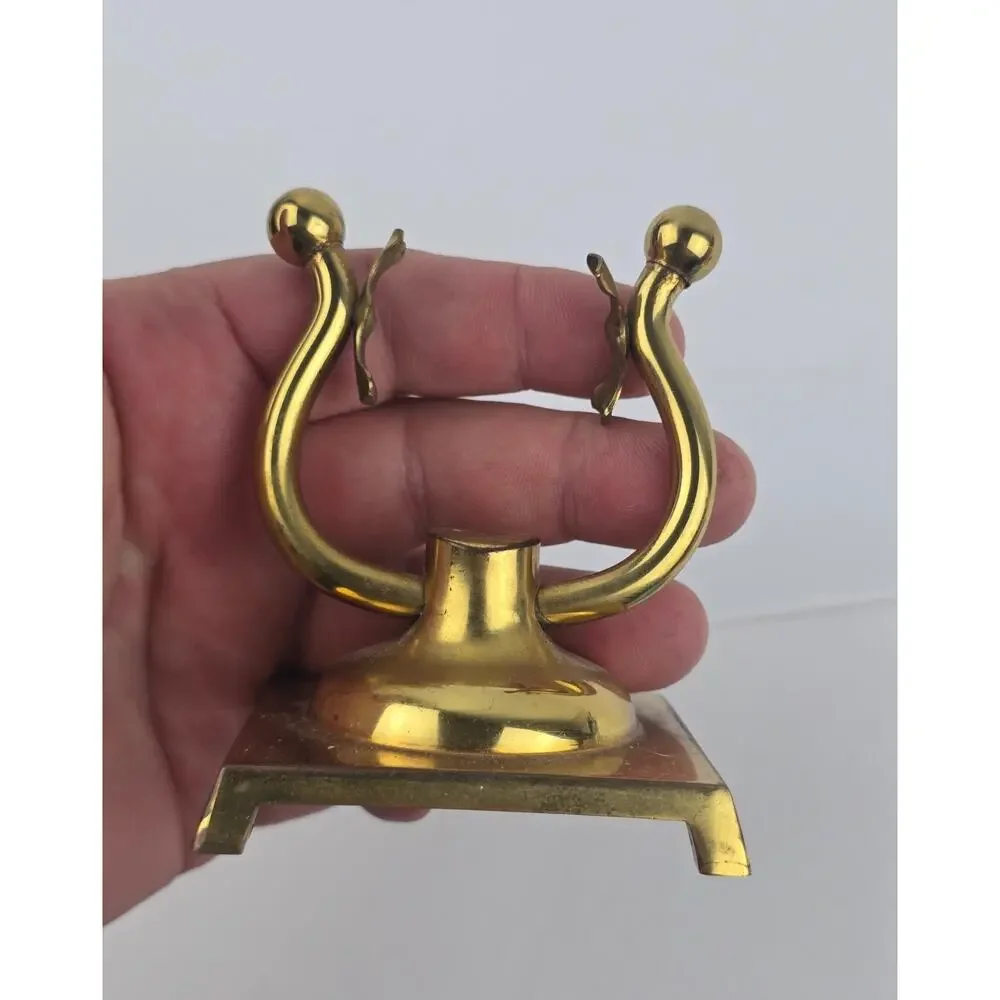 Solid brass Yoke Pocket Watch holder Harp Shaped Holds most sizes